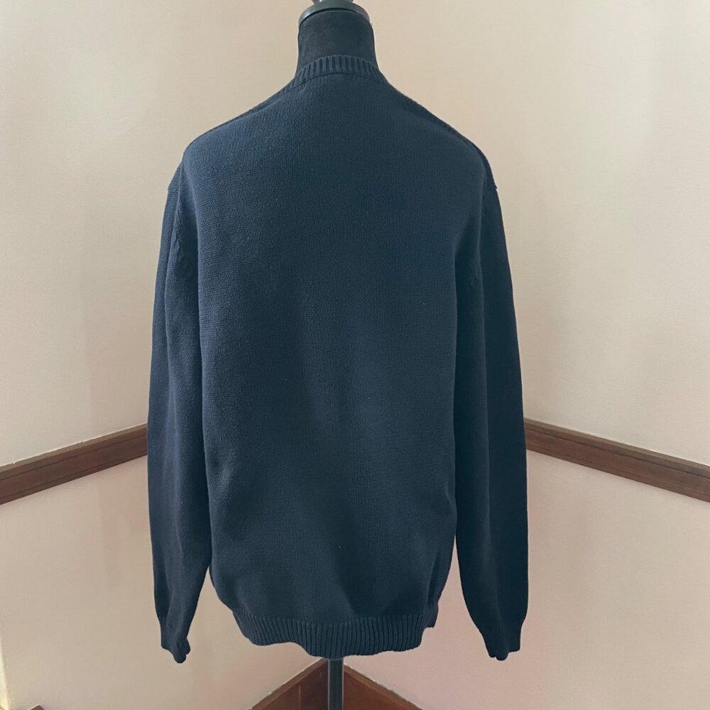 Vtg Style Eddie Bauer Crew Sweater Navy Cotton Men Tall XL Fisherman Classic - Picture 2 of 12